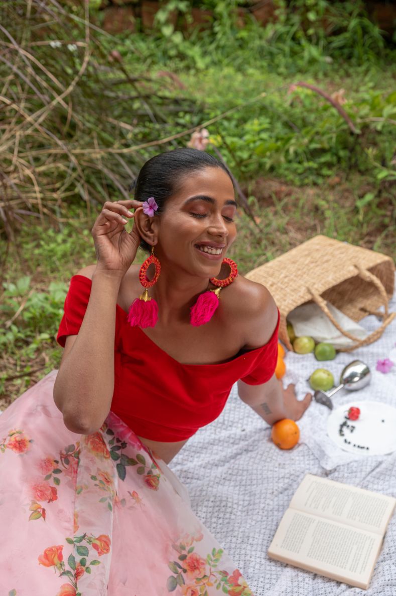 Backyard Soirée luxury womenswear editorial, look 8