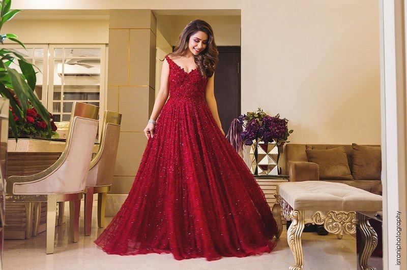 Red gown for reception - Dazzles